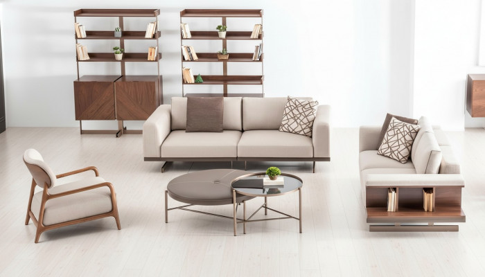 Moderne Canapé-Set Luxus Miwwelen Polster Textil Canapé Gro Modern Canapé
