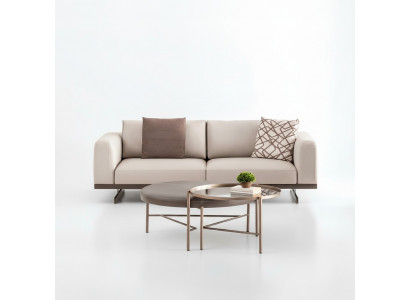 Modern dräisëtzer Stoffséi Luxus Couch Miwwelen Textil Wunnzëmmermiwwelen