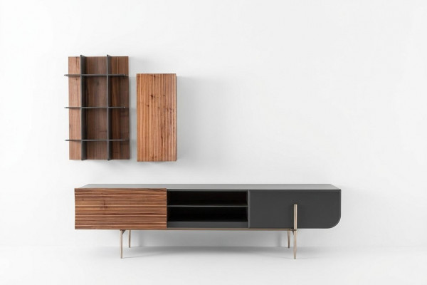 RTV Lowboard Fernseherständer Regal Sideboard Holz Modern Braun Wunnzëmmer