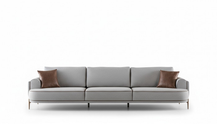Däisëtzer Sofa 3-Sëtzer Stoffsëfa Sofas Modern Gro Stoff Coach Nei