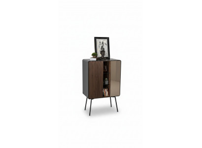 Retro Bar-Sideboard Wunnzëmmer Schranken Holz Wäinschaf Braun