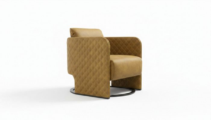 Fotell Ouerfotell Cocktailfotell Sëtz Modern Konschtlieder Giel Design