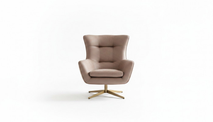 Moderne Sëtz-Ohresëtz Luxus Cocktailsëtz Beige Kënschtläder Nei