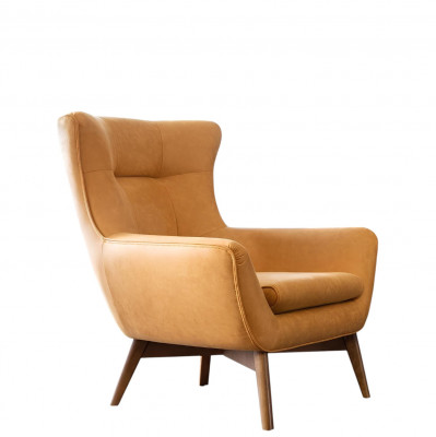 Fotell Ouerfotell Cocktailfotell Sëtzer Modern Design Konschtlieder Giel