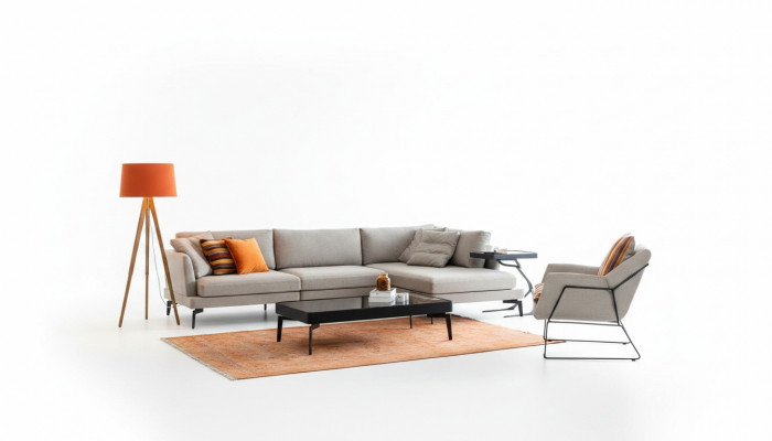 Stoffcouch Eckcouch L Form Couch Couchen Gro Stoff Wunnzëmmer Modern Eck