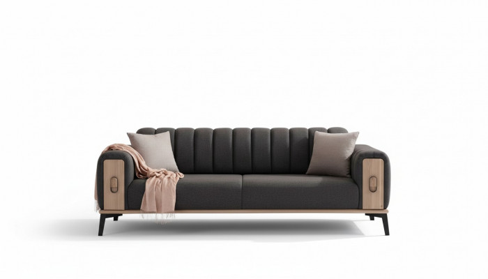 Stylvollen Dräisëtzer Modern Living Zëmmerméubel Gro Holzmöbel Couchë