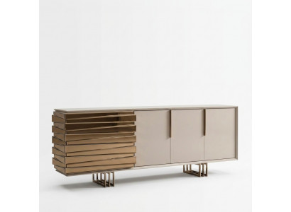 Anrichte Sideboard Kommode Holz Schaf Beige Gold Luxus Wunnzëmmer