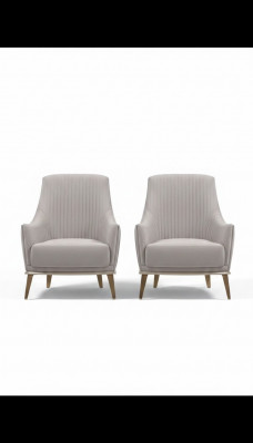 Sëtzgrupp Ouerensëtz Modern Stoff Sëtzer Polyester 2-deelech Set Grau