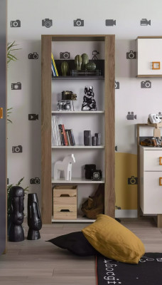 Bicherregal Staregal Kannerregal Regal Bicherkabinett Holz Braun Nei