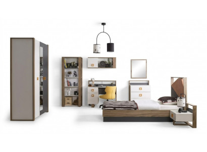 Kannerbett Garnitur Kannermebel Kannerzëmmer Bett Holz Gro Set 9stéckeg