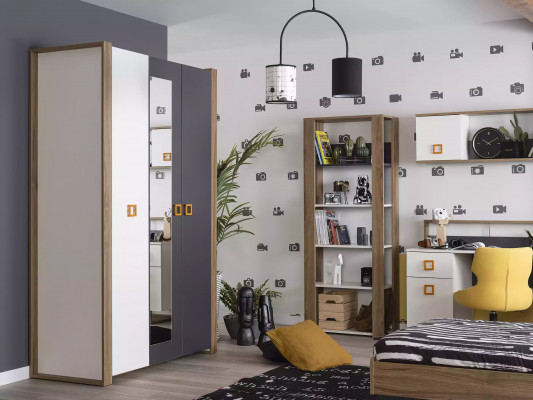 Kanner Miwwel Garnitur Kannerbett Kannerzëmmer Bett Holz Gro Set 9tlg