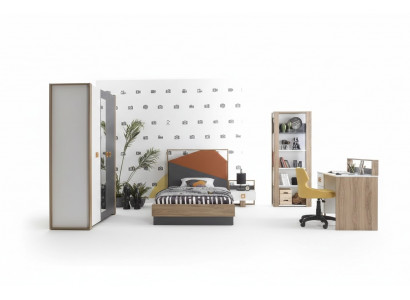 Bettrahmen Kannerzëmmer Garnitur Bett Set Schreibtisch Gro 5tlg Holz