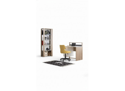 Kanner-Schreibdësch Schreifdësch Bicherregal Holz Bruin Set 3 Deeler Still