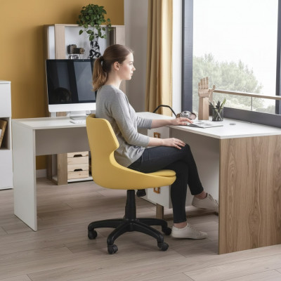 Schreifdësch Kannerschreifdësch Computer Büro Schreifdësch Holz Brong Dësch