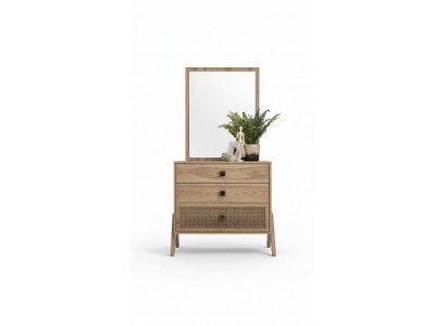 Komplett Schaf mat Spigel Holz Braun 2-Deel Kannerzëmmer Schaf