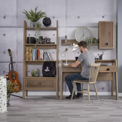 Kanderschreifdësch Schreifdësch Bicherregal Holz Braun Set 3tlg Regal
