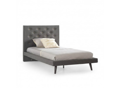 Bett 100 cm Bettgestell Bettrahmen Kannerbett Jugendbett Stoff Gro.