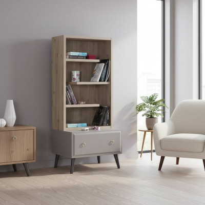 Bibliothéik Steeregal Kannerregal Regal Bicher-a Schaf Holz Gro