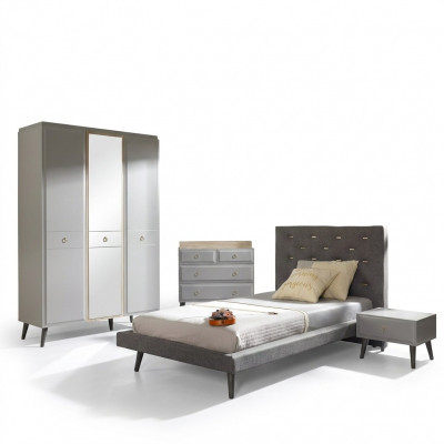 Komplett Jugendbett Schlofkammermiwwele Holzbett Bett Gro Set 4tlg