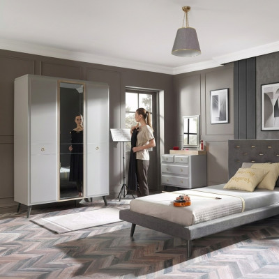 Kanner Still Bett Komplett Jugendbett Kannerzëmmer Holz Gro Set 4 Deeler