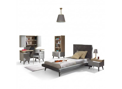 Komplett Jugendbett Kannermebel Kannerzëmmer Bett Holz Gro Set 5 Deeler