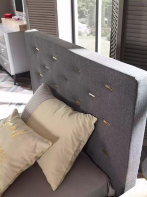 Garnitur Jugendbett Nuetsdësch Kannerzëmmer Bett Holz Gro 120 cm 2tlg