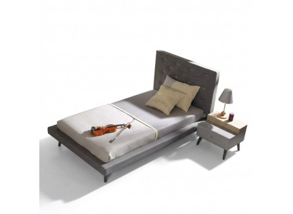 Kannerzëmmer Garnitur Jugendbett Nuetsdësch Bett Holz Gro 100 cm 2dëll.