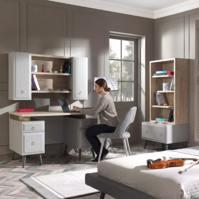 Computerdësch Schreifdësch Kannerschreifdësch Holz Gro Set 3tl Dësch