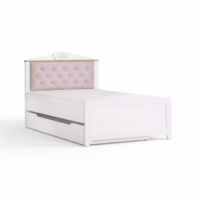 Chesterfield Funktiouns-Bett Auszéiht Bett fir Kanner Bett 120 Holz Rosa