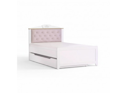 Chesterfield Funktiouns-Bett Auszéiht Bett fir Kanner Bett 120 Holz Rosa