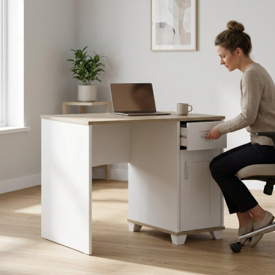Kannerschreifdësch Computerdësch Modern Schreifdësch Holz Wäiss Dësch