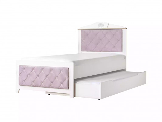 Komplett Jugendbett Kanner Miwwelen Kannerzëmmer Bett Holz Rosa Set 8 Deeler