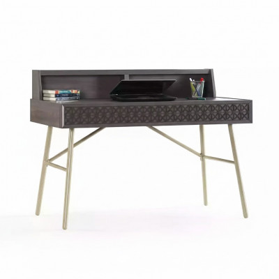 Computerdësch Schreifdësch Holz Dësch Büro Dësch Griis Kanderdësch Luxus