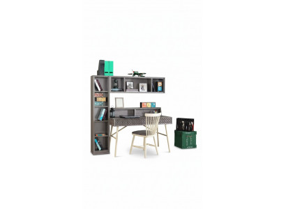 Computersdësch Set 3tlg Schreifdësch Bicherregal Holz Gro Regaler Dësch