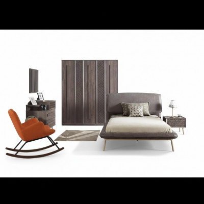 Kannersaachen Kannerzëmmer Garnitur Jugendbett Bett Holz Gro Set 5 Deeler