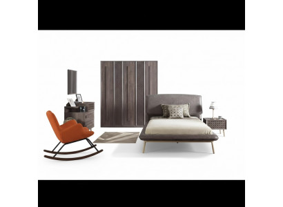 Kannersaachen Kannerzëmmer Garnitur Jugendbett Bett Holz Gro Set 5 Deeler