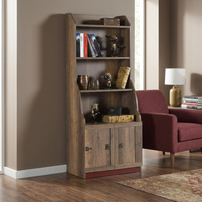 Kannerregal Bicherregal Bicherschaf Stangregal Regal Holz Braun Schaf