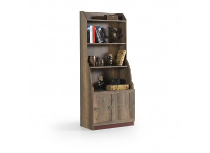 Kannerregal Bicherregal Bicherschaf Stangregal Regal Holz Braun Schaf