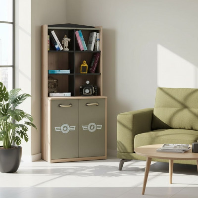 Bicherregal Schaf Kinderregal Bicherschaf Kannermeubel Gréng Holz