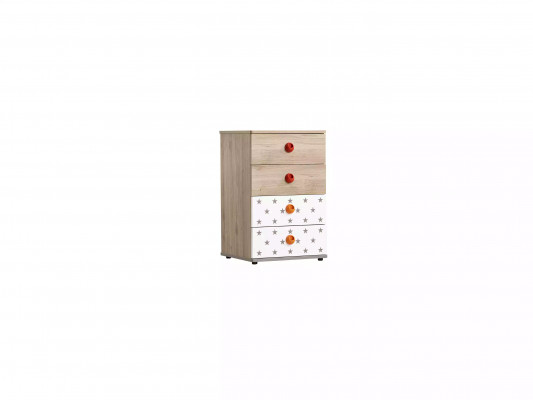 Kannermeubelen Kommode Stär Schaf Holz Kommoden Säitendësch Design Wäiss