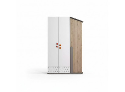 Modernen Kleederschaf Holzschaf Schaf Miwwelen Holz 3 Dier Design Wäiss