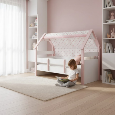 Kannerbett Bett Bettrahmen Kannerzëmmer Holz Wäiss Better Kannermeubel