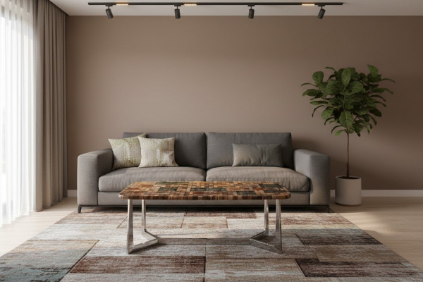 Kachdësch Iessdësch Epoxidharz Iesszëmmerdësch Dësch 140 cm Holz Braun