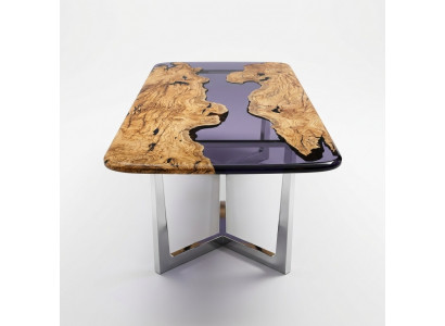 Iessdësch Epoxidharz Kichendësch Iesszëmmerdësch Dësch 240 cm Holz Braun