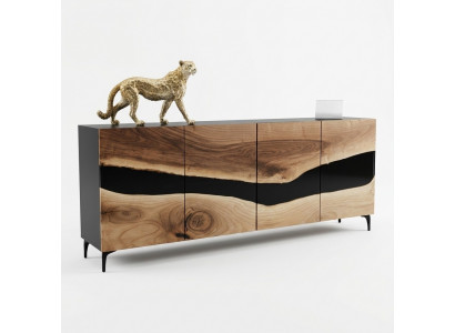 Sideboard Kommode Epoxidharz Braun Wunnzëmmer Holz Kommoden Anrichte