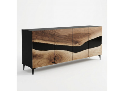 Epoxidharz Sideboard Kommode Braun Wunnzëmmer Holz Anrichte Modern