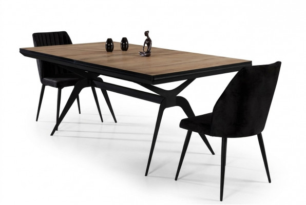 Luxus Iesszëmmerdësch Auszéierbaren Design Kichendësch Holz Brong Dësch