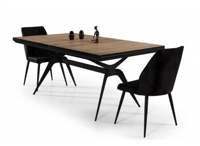 Luxus Iesszëmmerdësch Auszéierbaren Design Kichendësch Holz Brong Dësch