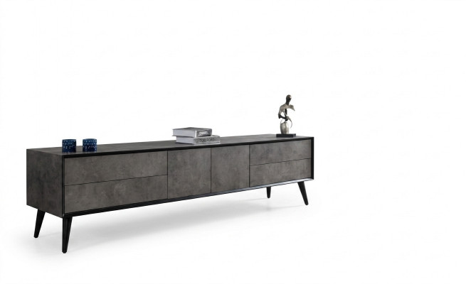 RTV Lowboard TV Ständer Wunnzëmmer Gro Holz Sideboard Dësch Modern