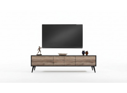 TV-Ständer RTV Tieflieschaf Teen Zëmmer Modern Braun Holz Sideboard Dësch